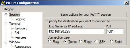 Putty Telnet